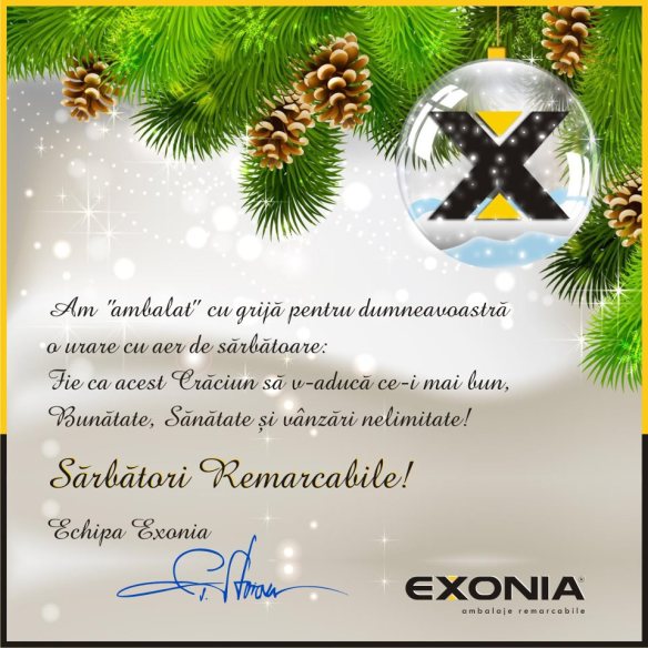 Exonia Holding va ureaza Sarbatori Fericite!