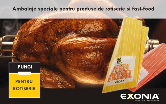 Ambalaje si pungi pentru produse de rotiserie si fast-food de la
