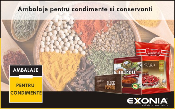 Ambalaje pentru condimente si conservanti