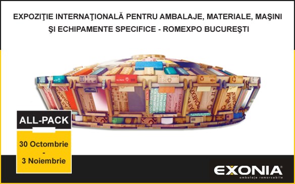 Exonia Holding expozant la ALL-PACK Romexpo Bucuresti 2013