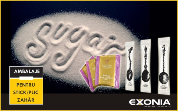 Folie hartie cu polietilena pentru ambalare zahar la plic sau st