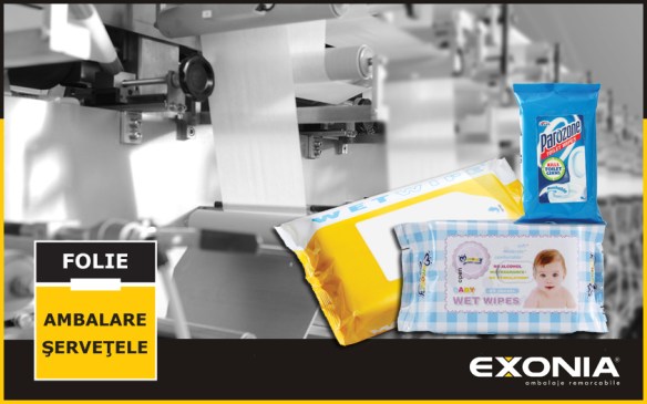 Folie film personalizata pentru ambalare servetele umede