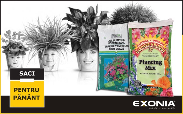 Saci plastic LDPE pentru ambalat pamant de flori de la Fabrica D