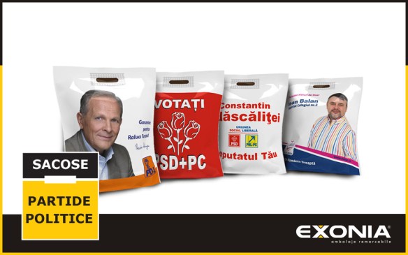 Sacose personalizate pentru partide politice si campanii elector