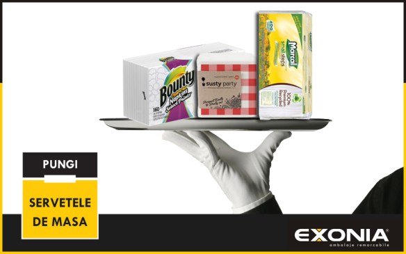 Pungi plastic pentru ambalare servetele de masa de la Fabrica De