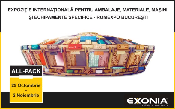Exonia Holding expozant la ALL-PACK Romexpo Bucuresti 2014