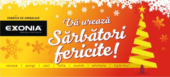 Echipa Fabricii De Ambalaje EXONIA va ureaza Sarbatori Fericite!